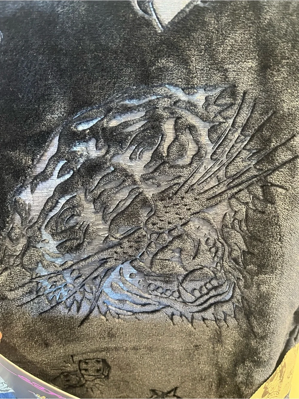 Ed Hardy Twin Embossed Plush Blanket - Navy